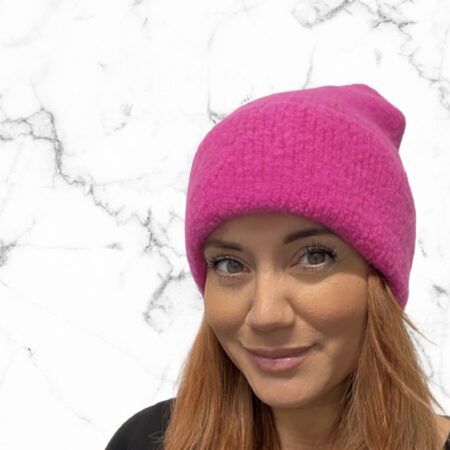 Warme wintermuts roze