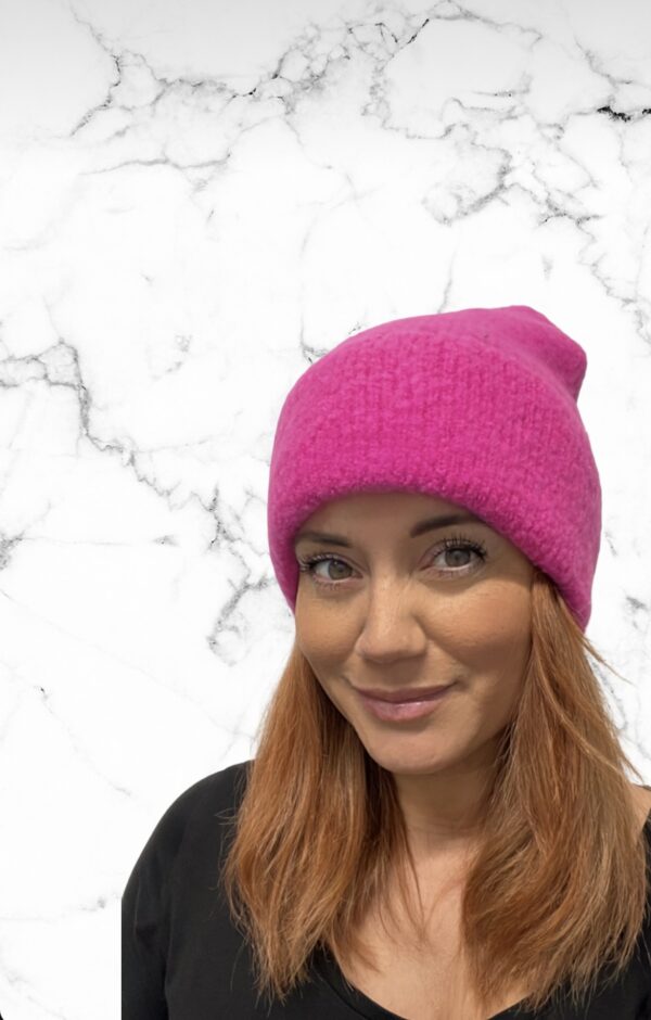 Warme wintermuts roze