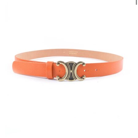 Oranje leren riem Celina