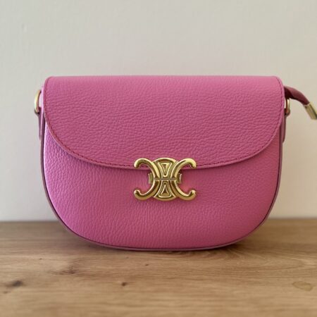 Roze leren tas Celina