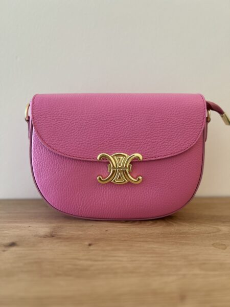 Roze leren tas Celina