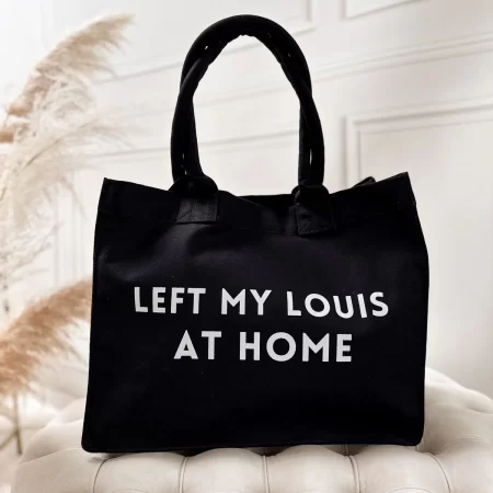 Zwarte tas Left my Louis at home