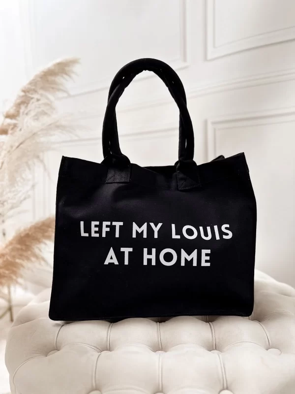 Zwarte tas Left my Louis at home