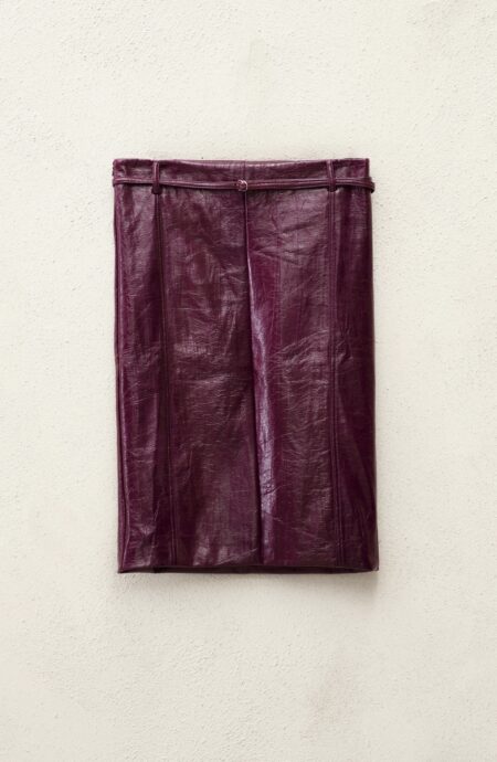 Bordeaux midirok lakleer