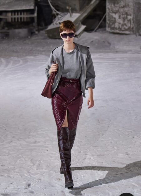 Bordeaux midirok lakleer