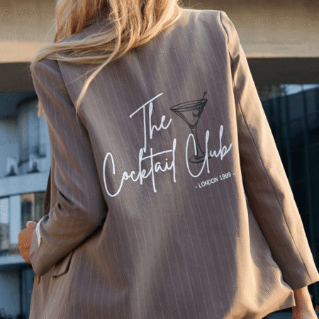 Gestreepte beige blazer The Cocktail Club