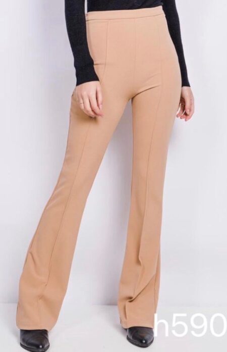 Bordeaux flare pants met stretch - Afbeelding 2