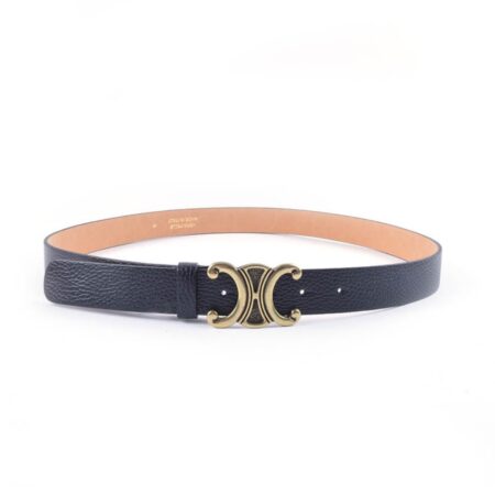 Leren zwarte riem Celina