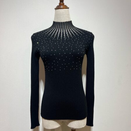 Zwarte glitter top