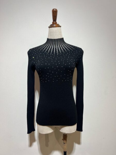 Zwarte glitter top
