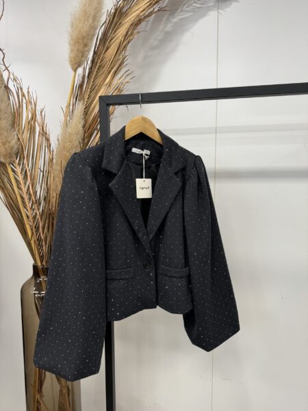 Antraciet grijze glitter blazer