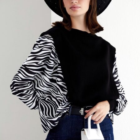 Oversized sweater zebraprint