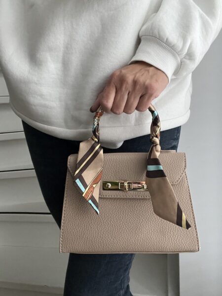 Mini Kelly bag taupe - Afbeelding 5