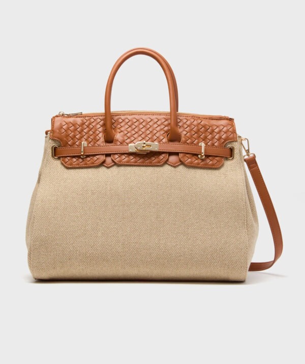 Naturel Bertha tas vegan leather