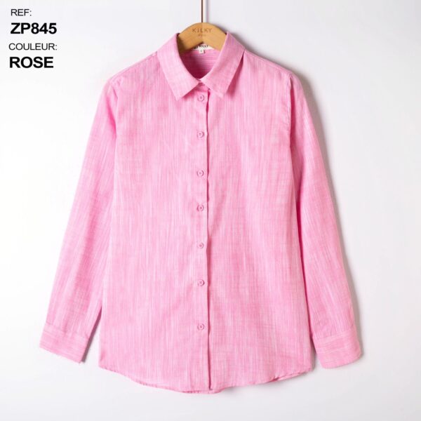 Roze blouse met washing detail - Afbeelding 2